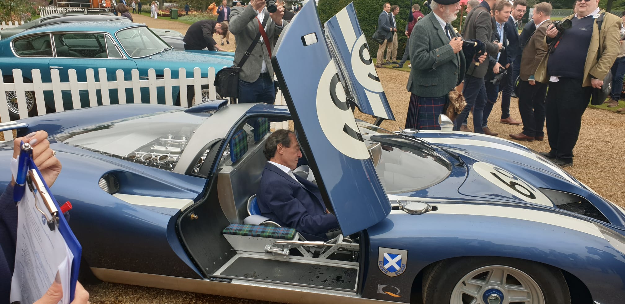 The LM69 with its gull-wing door raised