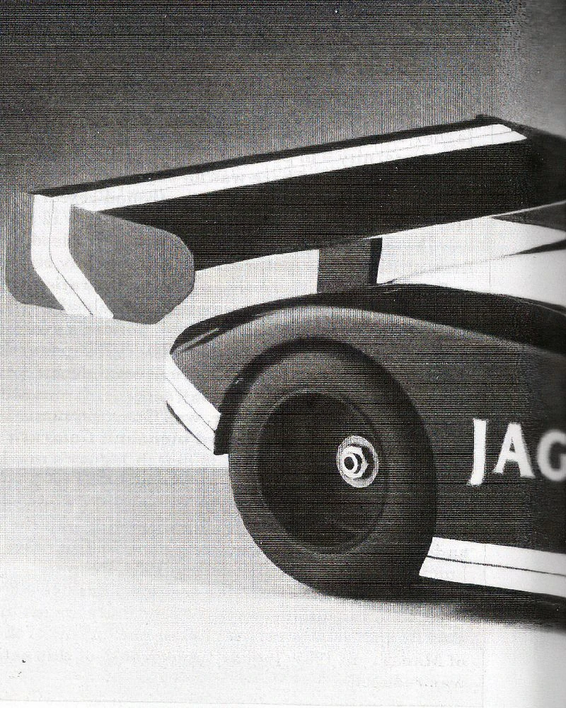 Early Jaguar Group C prototype rear section with large wing